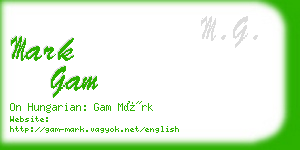 mark gam business card